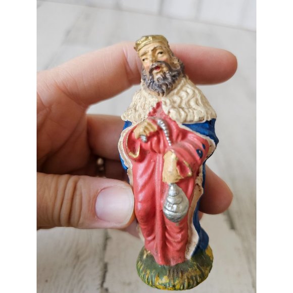 Vintage Italy Wiseman incense nativity mini village Xmas Italia fontanini - Picture 6 of 8